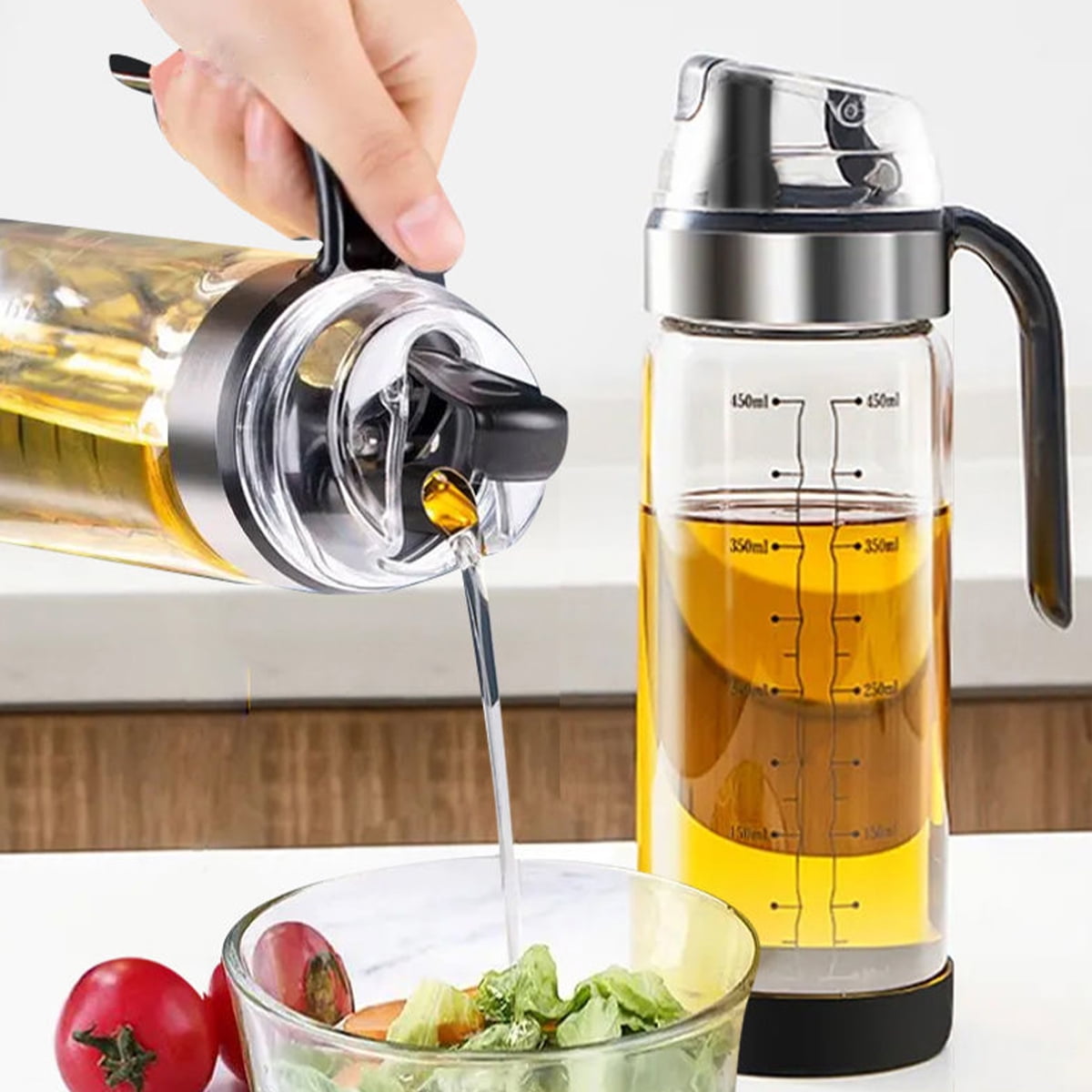 Leak Proof Glass Olive Oil Bottle Large Capacity Soy Sauce Vinegar  Container Kitchen Oil Dispenser Household Seasoning Pot - Gravy Boats -  AliExpress