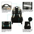 thumbnail image 4 of FORMRS Unisex Backpack Elementary School Travel Bookbag with Reflective Stripes, Cute Ghosts, 4 of 7