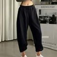 thumbnail image 2 of Diufon Women's Wide Leg Sweatpants Elastic High Waisted Baggy Pants Oversized Plush Athletic Joggers Pants, 2 of 6