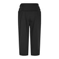 thumbnail image 4 of Mgmyaa Girls Casual Yoga Capris Solid Color High Elastic Waist Cropped Loose Lounge Pants for 4-14Y, 4 of 8