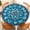 Blue Mandala, variant on Waterproof Round Tablecloth with Elastic Edge, Fitted Round Table Cover Wipeable Summer Tablecover Fits Tables up to 36”-65“ for Kitchen Picnic Party