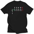 thumbnail image 1 of Camiseta de algodón para hombre camisetas con cuello redondo camiseta con equipo de latido del corazón para motocicleta regalo para amantes del motorista camiseta negra de talla grande para hombre, 1 of 7