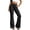 AT20-Black, variant on Women'S High Waist Flare Sweatpants Soft Cotton Lounge Pants Slimming Bootcut Yoga Trousers With Drawstring Red S