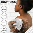 thumbnail image 4 of 1 Pc African Net Sponge - Authentic African Wash Cloths for Showering - Exfoliating Body Sponges for Bathing - Back Scrub Exfoliator Scrubber for Body Bath Accessories, 45 Inch, White, 4 of 8