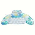thumbnail image 4 of Inflatable Pool Chair Thickened PVC Material Glitter Watercolor Design U Shaped Floating Easy Inflate Fold for Adults Pool Lake Beach, 4 of 6