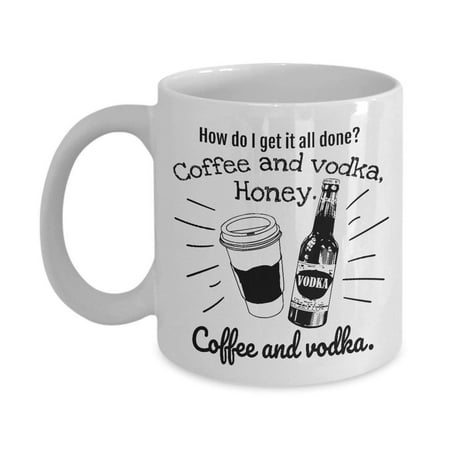 Coffee And Vodka Honey Martini Lovers Coffee & Tea Gift Mug, Gifts and Ideas for Caffeine Lover Men &