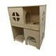 thumbnail image 3 of Casa de madera de 2 para hámster, casa para jerbos, juguete de juego, refugio para ratones, jerbos, lemmings, chinchillas y hámsteres sirios., 3 of 9