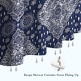 thumbnail image 6 of Blue and White Ethnic Floral Pattern Shower Curtain 36"x72" ,Bathroom Decorative Shower Curtains Set with 12 Hooks,Modern Waterproof Washable Shower Curtain, 6 of 6