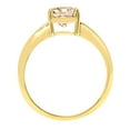thumbnail image 2 of 2.5 ct Cushion Cut Natural Morganite Solitaire 14K Yellow Gold Womens Engagement Ring, 2 of 3