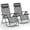 Ice Gray, variant on CRXX Zero Gravity Chair Set of 2, 350 lbs Capacity, Reclining Folding Outdoor Chairs with Adjustable Headrest & Cup Holder, Anti - Gravity Loungers for Backyard, Patio, Lawn, Poolside (Black)