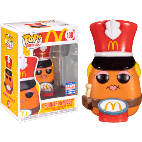 2021 FunKon McDonald's - Drummer McNugget Pop! Vinyl + POP PROTECTOR