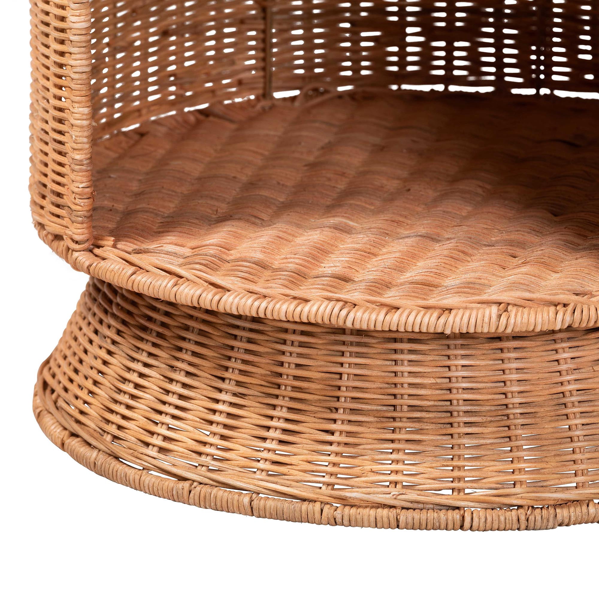 bali & pari Dorielle Boho End Table, 2-Tier, Light Honey