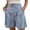 Light Blue, variant on Stamzod Women Shorts 2026 Summer High Waist Pleated Shorts Business Casual Work Trouser Shorts Beach Cruise Outfits Watermelon Red S
