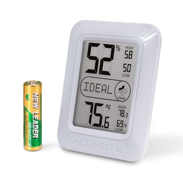 AcuRite Indoor Digital Thermometer & Hygrometer with Temperature and