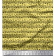 thumbnail image 1 of Soimoi Poly Georgette Fabric Stripe & Musical Notes Shirting Decor Fabric Printed Yard 42 Inch Wide, 1 of 1