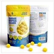 Garbage Disposal Cleaner & Deodorizer Drops- Lemon Scented - 50 count.