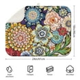 thumbnail image 2 of Boho floral microfiber kitchen drying mat 18x24 Inch, washable, foldable and protective for countertop surfaces, 2 of 5