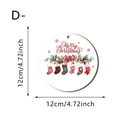 thumbnail image 2 of Adornos navideños colgantes, calcetines redondos de regalo, recuerdos decorativos, colgantes navideños de madera, decoración colgante, adornos de jardín, adornos navideños, adornos de Halloween., 2 of 4