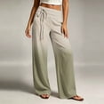 thumbnail image 4 of Women's Wide Leg Pants Baggy Lounge Yoga Loose Running Workout Side Drawstring Joggers with Pockets, 4 of 6