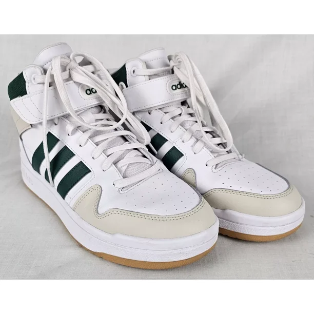 Ad-id-as Postmove Sz 7.5M/9.5W White Green Gum Basketball Shoes Sneakers Mid Top