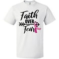 thumbnail image 3 of Inktastic Breast Cancer Awareness Faith over Fear with Pink Ribbon and Arrow T-Shirt, 3 of 5