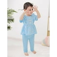 thumbnail image 4 of CARETOO Toddler Girl Casual Clothes Outfits Stripe Tops Pants Cotton Fabric 2pcs 2T 5T Girl Clothing, 4 of 9