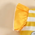 thumbnail image 6 of Wavsuf Kids Sets Clothes Girls Comfort Hairband Printed Ruffled Short Sleeve Shorts Yellow Outfits Set Size 9-12 Months, 6 of 9