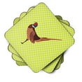thumbnail image 2 of Carolines Treasures BB7756FC Ring-necked Common Pheasant Green Foam Coaster, Set of 4, 2 of 3