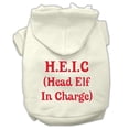 thumbnail image 1 of Head Elf In Charge Screen Print Pet Hoodies Cream Size Xxl (18), 1 of 1