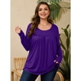 thumbnail image 6 of LARACE Womens Plus Size Long Sleeve Tops Tunic Tops Casual Floral Henley Shirts 4X, 6 of 7
