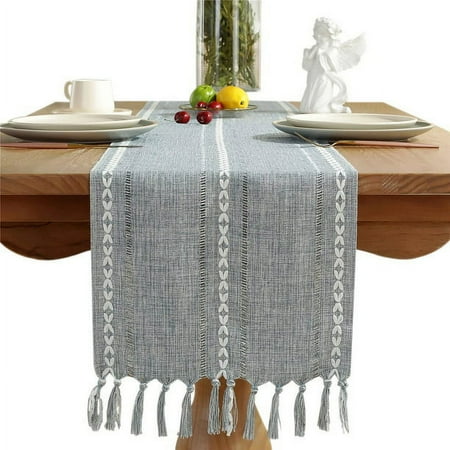 

Kwlinmg Table Covers For Party Table Flag Cotton Linen Table Cloth Handmade Fringe Table Mat Home Long Table Decorative Cloth