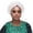 White, variant on Fashionable Women's Beaded Braid Bucket Hat with Ruffle Detail and Satin Lined Hair Bonnet for Style and Comfort