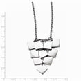 thumbnail image 3 of White Stainless Steel necklace with pendant 18.5 in 3 mm, 3 of 3