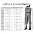 thumbnail image 6 of Bassdash 3D Boot Foot Game Wader Heather Grey Ultra High Strength PVC Fishing Hunting Chest Waders for Men, 6 of 13