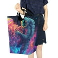 thumbnail image 4 of Yayeee Freestanding Laundry Hamper with Handle Collapsible Large Storage Basket for Clothes, Space Astronaut, 4 of 7