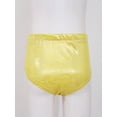 thumbnail image 4 of Linjinx Kids Girls Shiny Dance Briefs Stage Performance Cheerleading Bottom Ballet Yoga Active Shorts Gold 140, 4 of 7