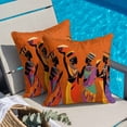 thumbnail image 5 of African Women Throw Pillow Cover Tribe Ethnic Style Cotton Linen Cushion Cover Throw Pillow Case with Invisible Zipper for Couch Sofa Bed Chair Car 20x20 Inch, 5 of 14