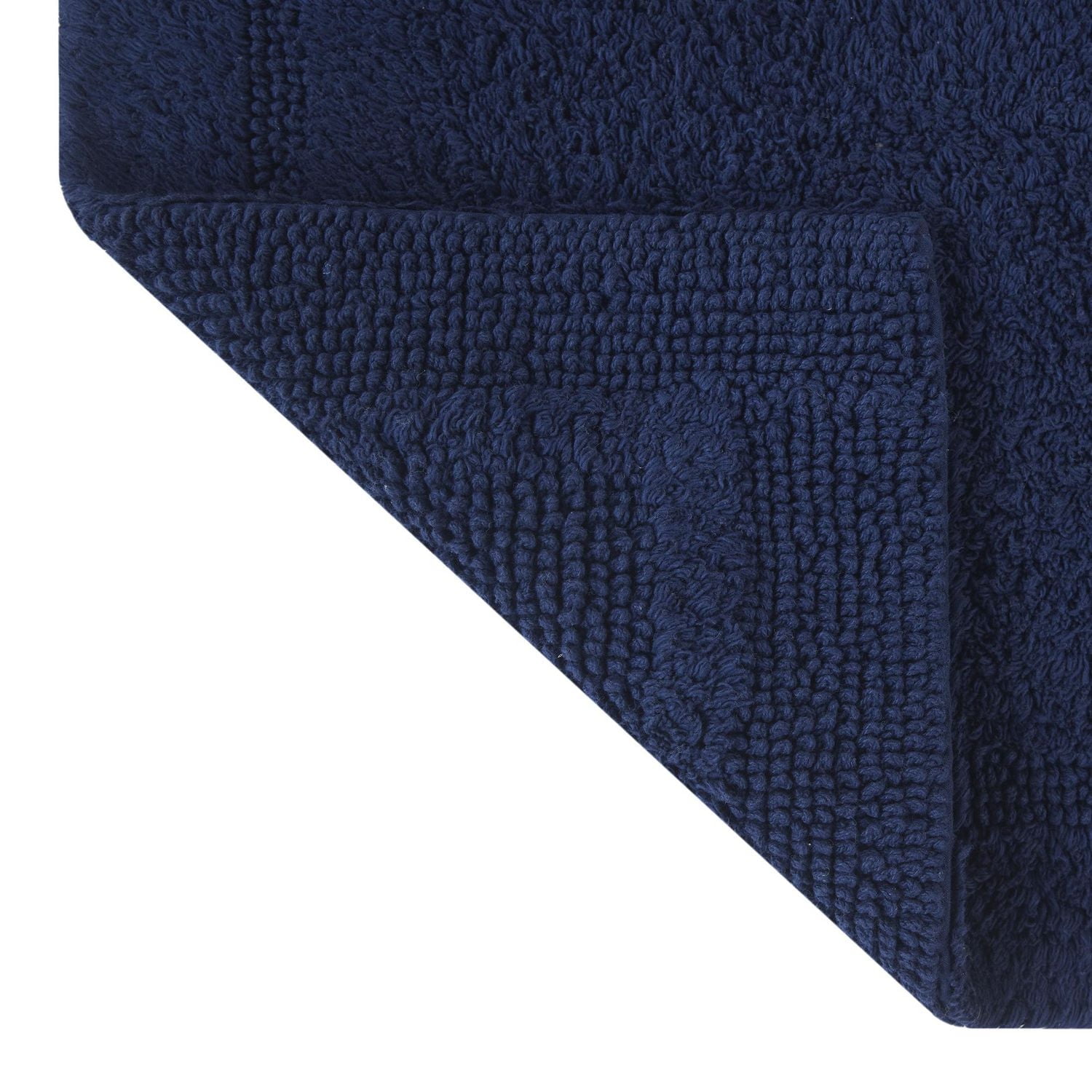 Tapis de bain réversible en coton Better Homes & Gardens, bleu amiral, 43 x 61 cm 100 % coton, 17 po x 24 po