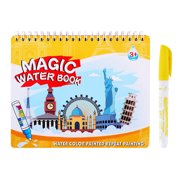 Reusable Water Drawing Book with Pen Montessori Toy (World)