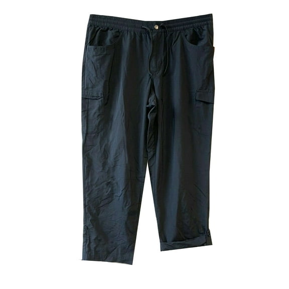 Columbia Womens Omni-Shade Capris Pant, Black, Large