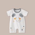 thumbnail image 3 of Pejock Summer Newborn Baby Girls' Boys' Clothes 100% Organic Cotton Unisex Romper Summer Outfits Infant Short Sleeve One Piece Jumpsuit Printed Bodysuit, 3 of 4