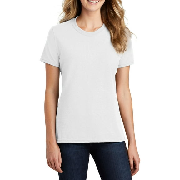 JustBlanks Womens Core Blend Rib Knit Collar Short Sleeve Contoured Fit T-Shirt