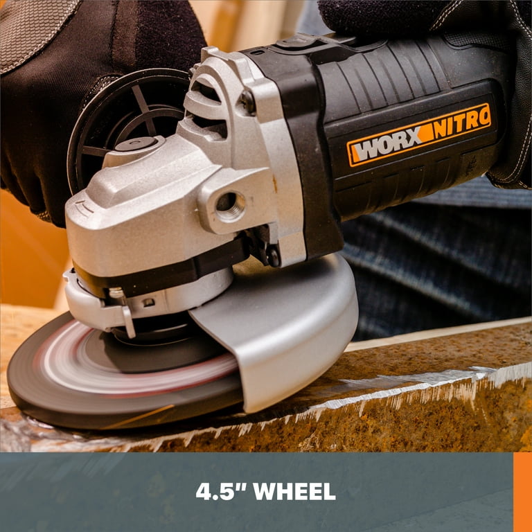 Worx WX812L 20V Power Share 4.5 Cordless Angle Grinder with Brushless  Motor (Battery & Charger Included)