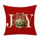 thumbnail image 4 of Fundas de cojín navideñas Emotion, juego de 18 x 18, rojo y blanco, decoración navideña rústica, muñeco de nieve, ciervo, alegría, cojín de invierno para el sofá del hogar, 4 of 4