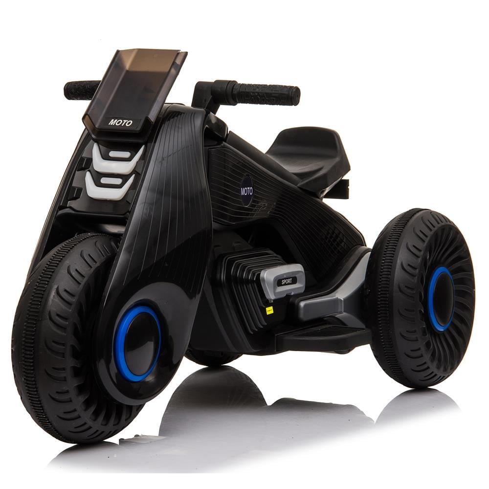 UBesGoo Ride on Toy 3 Wheel Motorcycle Battery Powered Trike for 2-5 Year Old Kids,Black