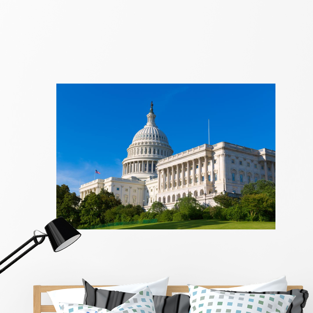 Capitol Building Washington Dc Wall Mural Decal Sticker, Wallmonkeys ...