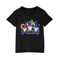 thumbnail image 3 of Jinhomg Holiday Shirts for Kids America Flag Graphic Patriotic Tees 4th of July Short Sleeve Crew Neck Tops 2025 Boys Girls Parade Street T-Shirts Black 3 Years, 3 of 9