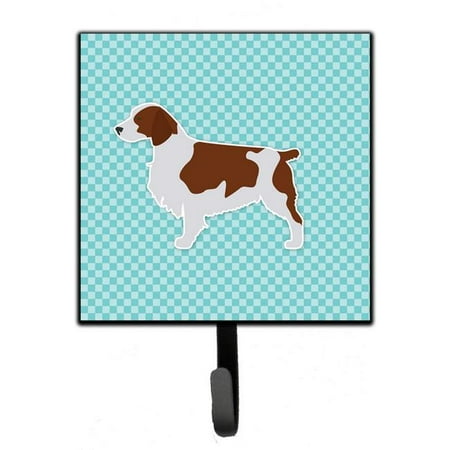 

Welsh Springer Spaniel Checkerboard Blue Leash or Key Holder