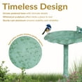 thumbnail image 2 of Sunnydaze Garden Visitor Freestanding Cast Aluminum Outdoor Bird Bath, Green Patina, 2 of 17