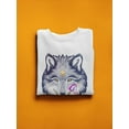 thumbnail image 3 of Beautiful Wolf Head Drawing Sweatshirt Women -Image by Shutterstock, Female 5X-Large, 3 of 4